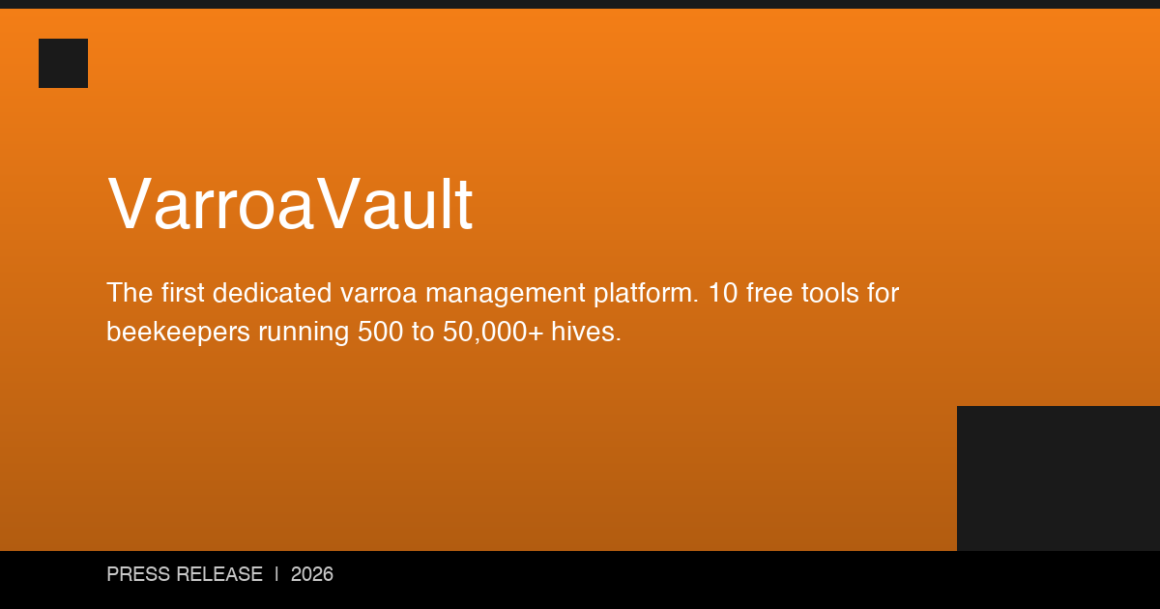 VarroaVault Introduces Software Platform Focused on Managing Varroa Mite Threat in Beekeeping